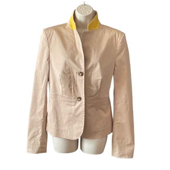 Escada Sport Light Chino Khaki Blazer Jacket Size 42/ Large Classic Career - Picture 4 of 16